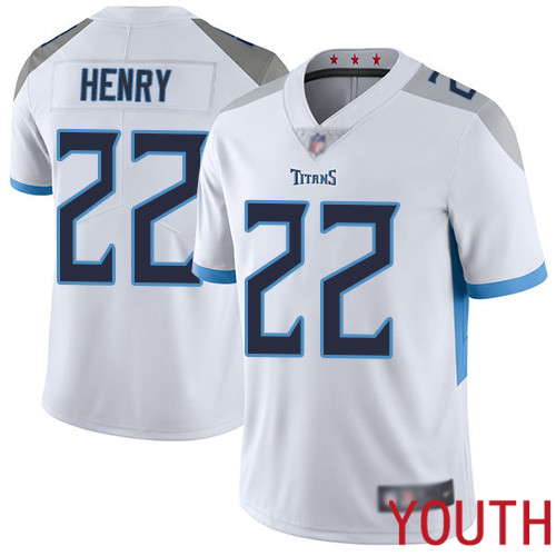 Tennessee Titans Limited White Youth Derrick Henry Road Jersey NFL Football #22 Vapor Untouchable->youth nfl jersey->Youth Jersey